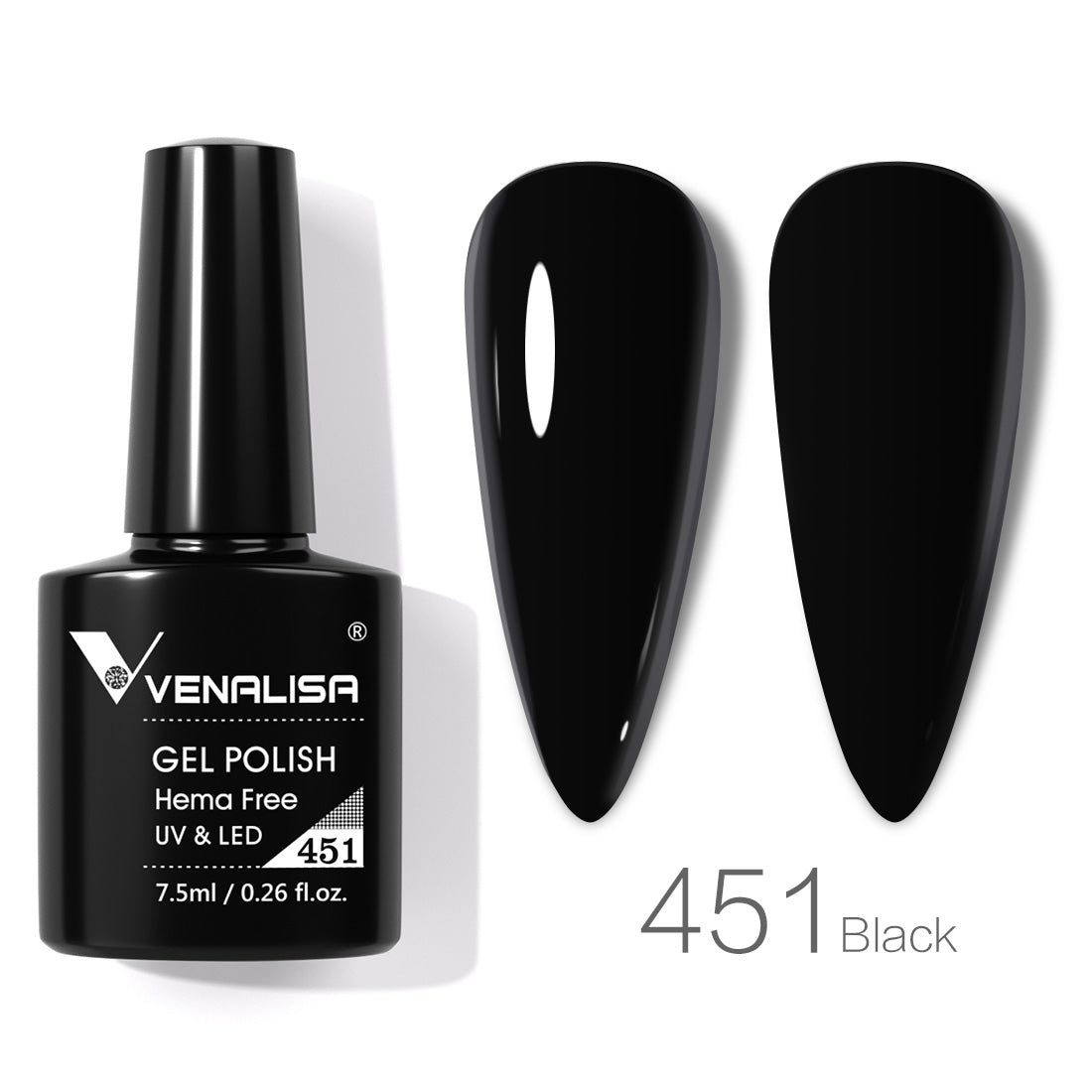 Esmalte en Gel Color 451 Black Hema Free 7,5 ml